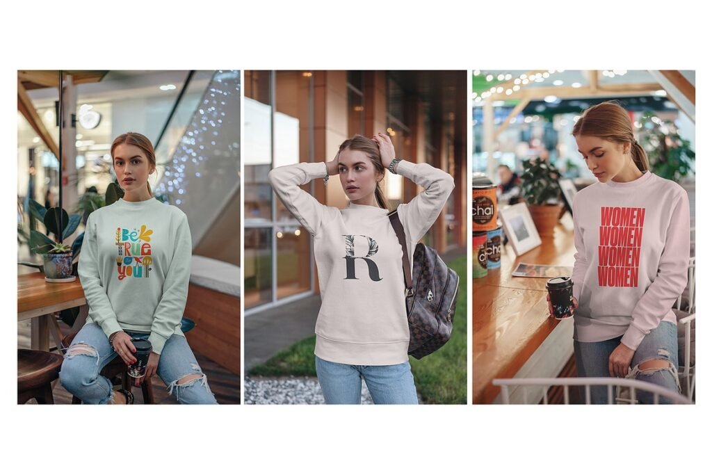 Sweatshirt Mock Up Street Fashion