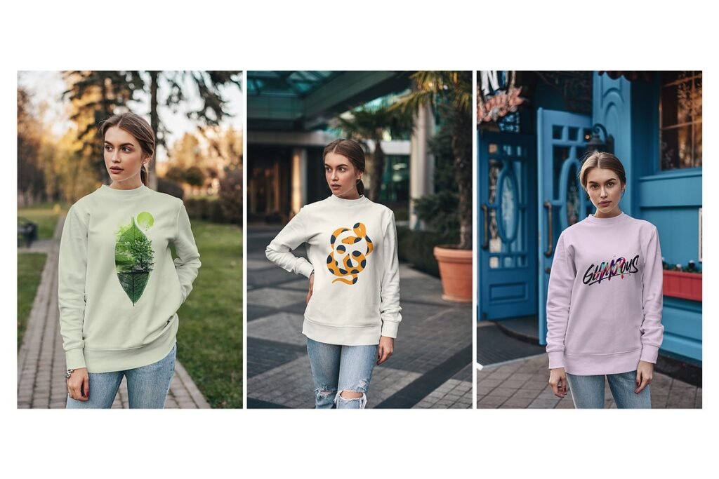 Sweatshirt Mock Up Street Fashion