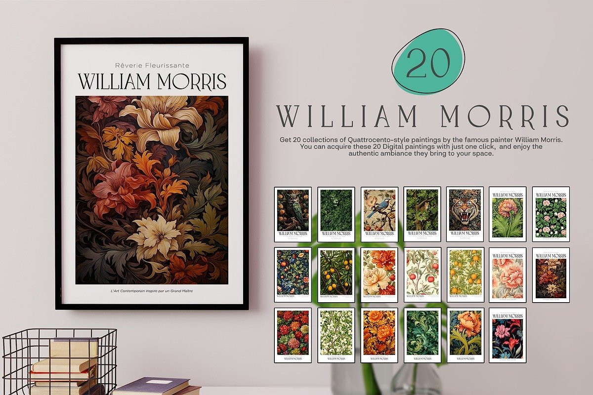 Print Poster William Morris Style