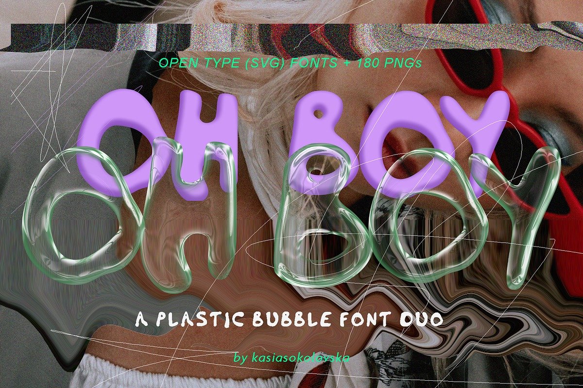 Plastic Bubble Font Duo