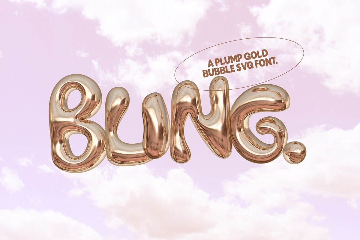 Bling a Gold Balloon Svg Font