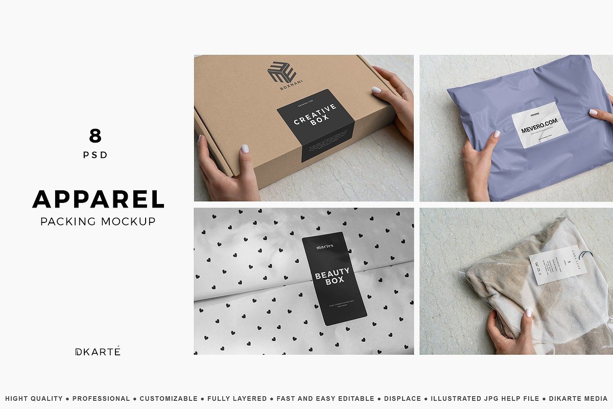 Apparel Packaging Branding Mockups