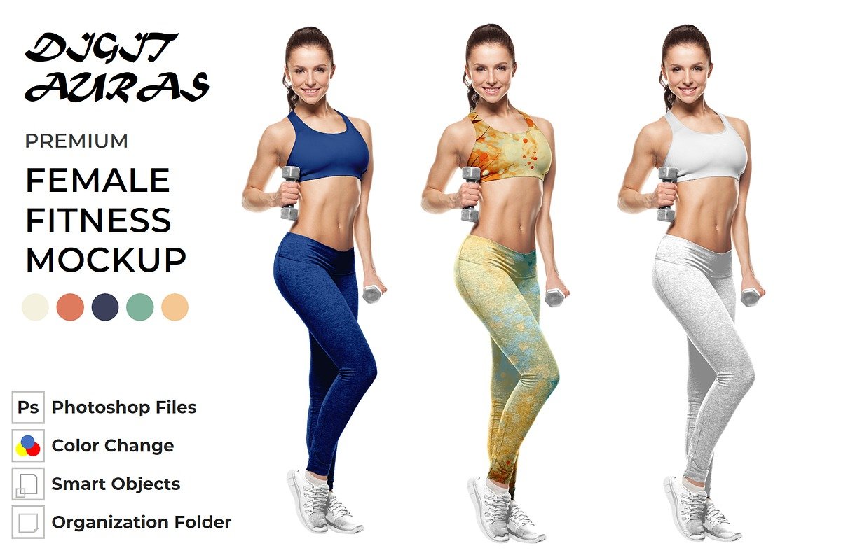 Female Fitness Outfit Mockup