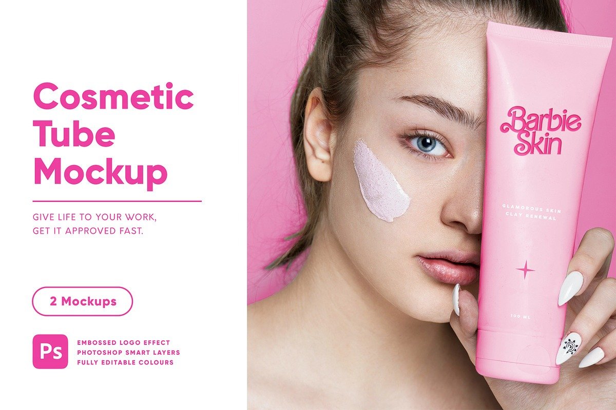 Cosmetic Tube Packaging Mockup