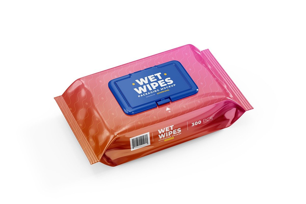 Wet Wipes Packaging Mockup