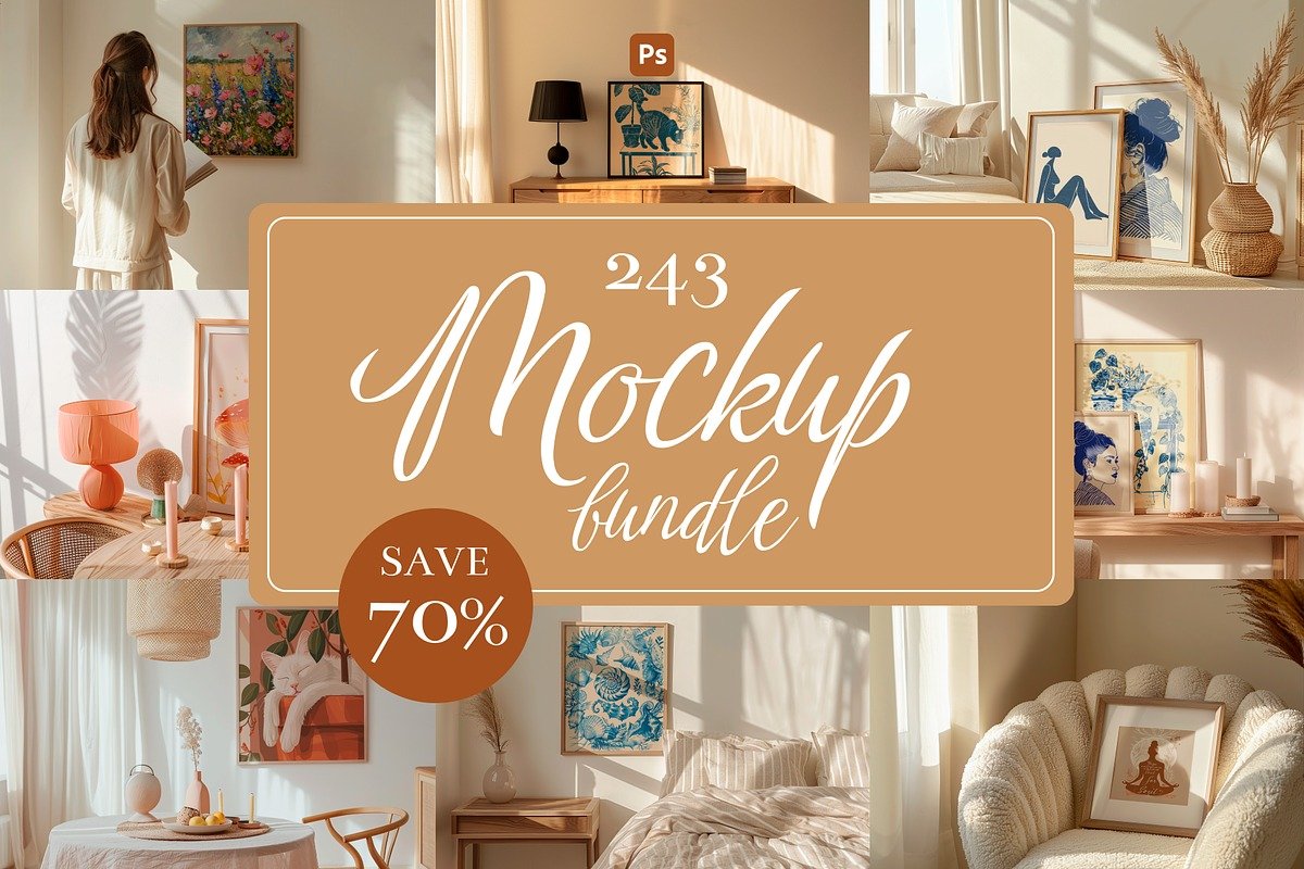 Minimalist Frame Mockup Bundle