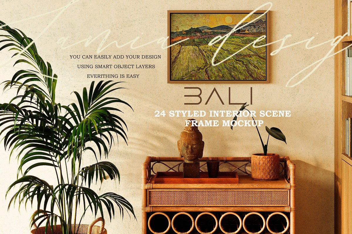 Boho Style Frame Mock Up